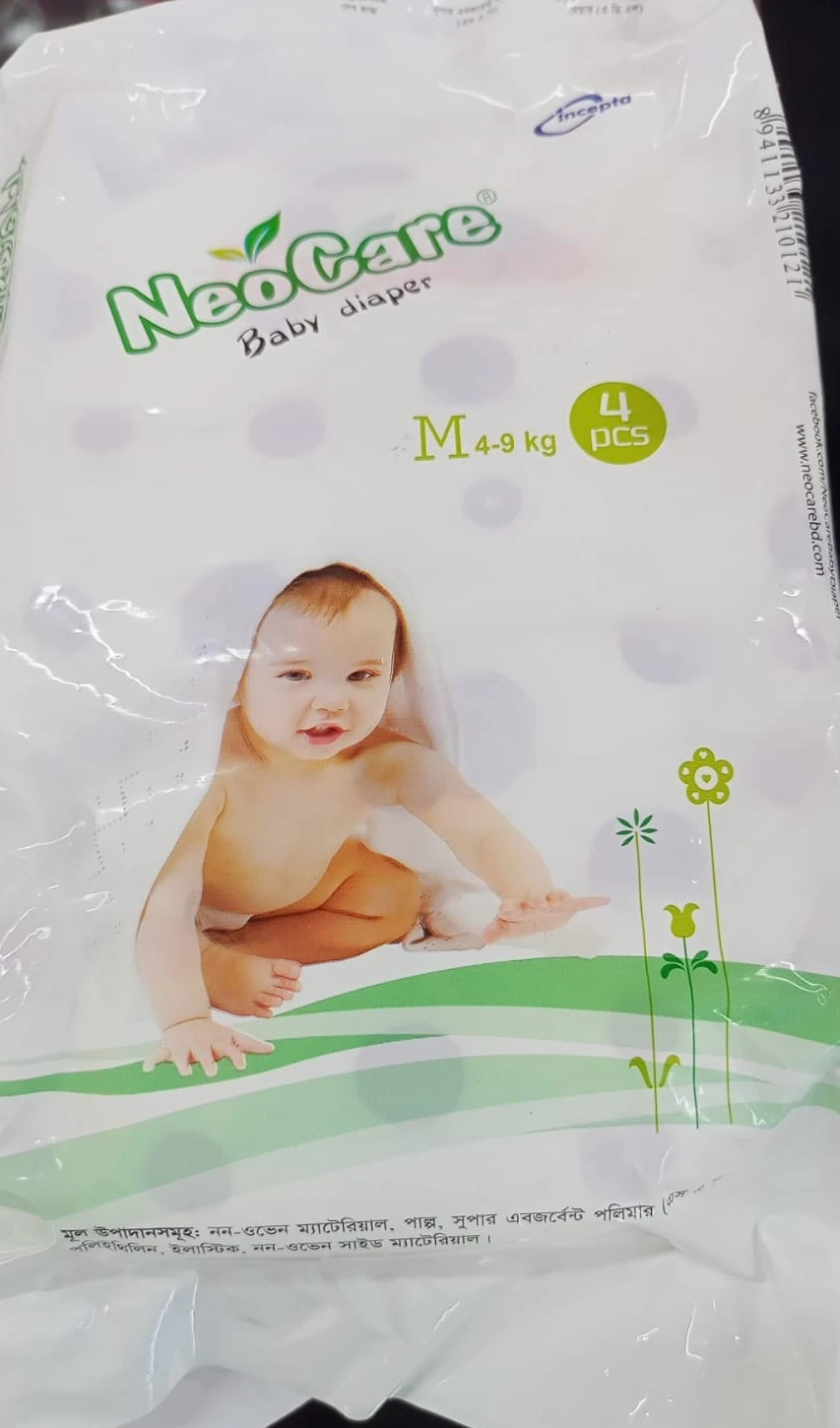 NEOCARE PREMIUM BABY DIAPER MEDIUM-4PCS
