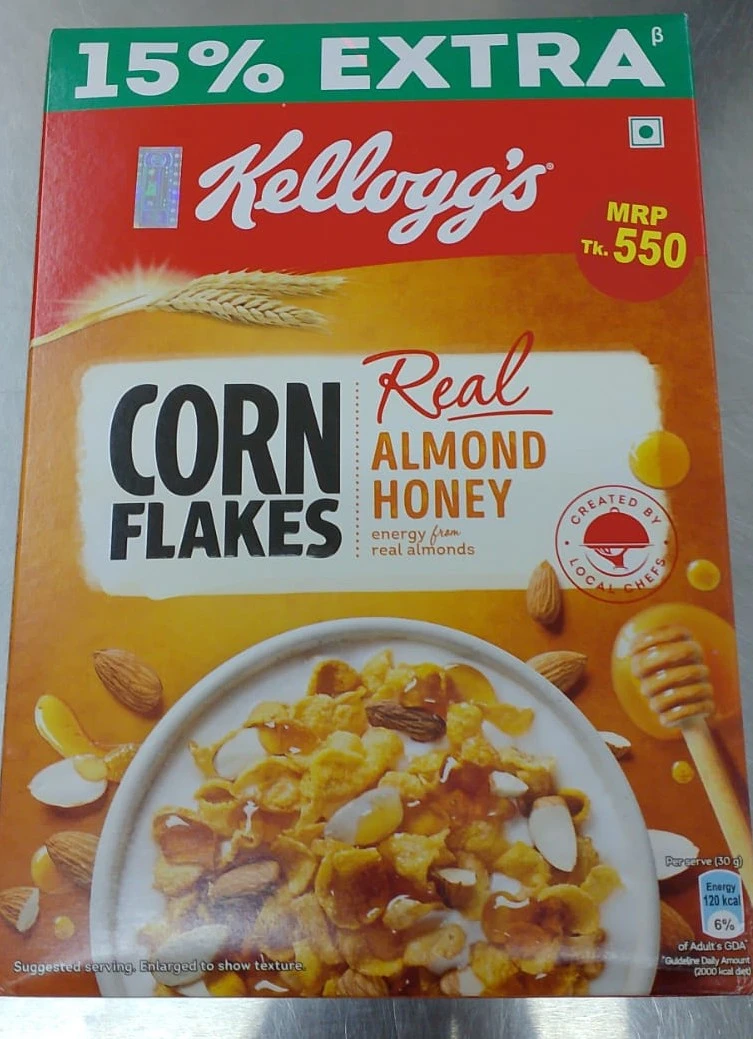 KELLOGGS ALMOND  CORN FLAKES 16*345 GM