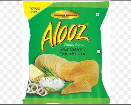 Alooz Sour Cream & Onion Chips-22 gm