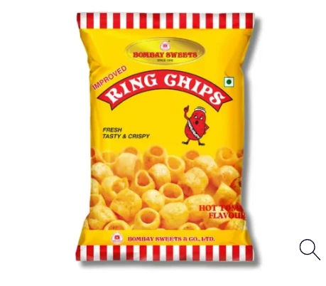 Bombay Sweets Ring Hot Tomato Flv. Chips 25gm